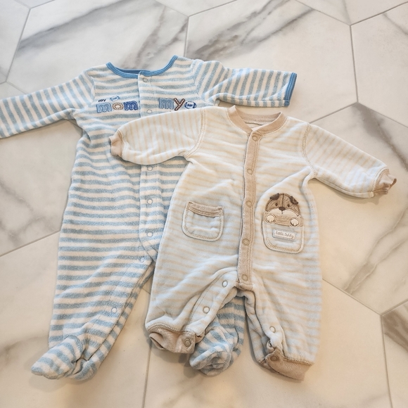 Carter's One Pieces Carters Baby Boy Bundle Blue Brown Mix Newborn